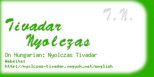 tivadar nyolczas business card